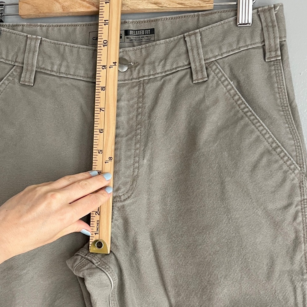Carhartt Mens Relaxed Fit Canvas Carpenter Pants Tan Barn Chore Workwear 32x30 - Picture 11 of 12